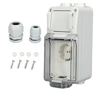 Zhjvihx Presa Impermeabile Tedesca IP66, Presa Resistente Alle Intemperie con Interruttore A Levetta per Giardino 250 V 16 A