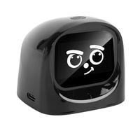 Zhjvihx Robot per Auto AI, Compagno di Animali Elettronico con 60 Espressioni Animate e Supporto Magnetico, Compagno di Guida Interattivo per Cruscotto Dell'auto (BLACK)