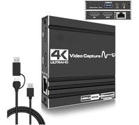 Zhjvihx Scheda di Acquisizione Video HD 4K, Dispositivo di Acquisizione Giochi USB 3.0 con Uscita e Ingresso da 3,5 Mm, per la Registrazione in Streaming di Giochi per PC con