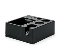 Zhjvihx Stazione di Pigiatura del caffè, Organizer Multifunzionale per caffè con Contenitore per Attrezzi a Bussare e Base Antiscivolo, per Portafiltri 51 54 58 Mm Distributore (BLACK)