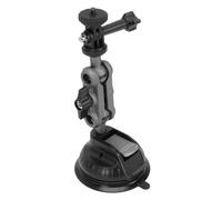 Zhjvihx Supporto per Auto a Ventosa, Braccio da 70 Cm Base a Ventosa Resistente da 85 Mm Interfaccia 1/4 con Doppia Testa a Sfera a 360°, Supporto per Telefono in Lega di Alluminio per (1PC)