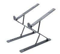 Zhjvihx Supporto per Laptop, Supporto per Laptop Ventilato Pieghevole in Lega di Alluminio con Cuscinetti in Silicone Antiscivolo, Portatile Regolabile per Tutti i
