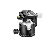 Zhjvihx Testa a Sfera a Basso Profilo, Testa Panoramica per Treppiede in Metallo da 46 Mm con Piastra a Sgancio Rapido da 1/4 Pollici, 3 Manopole di Bloccaggio Separate per Treppiede