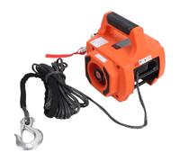 Zhjvihx Verricello Portatile per Trapano, Argano Manuale da 1500 Libbre con Corda Sintetica e Frizione a Scorrimento Libero, Ruotare il Gancio per Trainare, Salvare, Trasportare Legno, (lega)