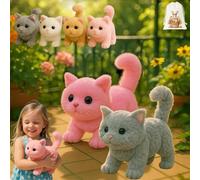 ZHKVAG My Realistic Cat Toy-Bring Endless Joy and Warmth, 2025 New Ai Interactive Realistic Robot Kitten Cat, Can Walk, Meow, Wag Its Head and Tail, Not Easy to Shed Hair (2Pcs-E)