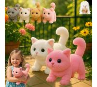 ZHKVAG My Realistic Cat Toy-Bring Endless Joy and Warmth, 2025 New Ai Interactive Realistic Robot Kitten Cat, Can Walk, Meow, Wag Its Head and Tail, Not Easy to Shed Hair (2Pcs-A)
