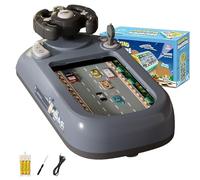 ZHKVAG Racing Adventure Car Steering Wheel, Racing Car Steering Wheel Toy, Musical Toddler Simulated Driving Racing Car Games with Age 3+ Year Old, Kids Interactive Steer Joy Driving Simulator (Gray)