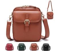 ZHKVAG Tojoyride Crossbody Bag, Urvashi Crossbody Bag, Vintage Anti Theft Crossbody Bags Purse With Built In Wallet For Women (Brown,One Size)