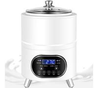 ZhlCrioxenic Yogurt Maker, Macchina per Yogurt E Vino di Riso Completamente Automatica, con Controllo di Tempo E Temperatura, per Yogurt Fatto in Casa, Aceto di Frutta E Vino di Riso White-8L