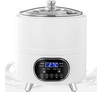 ZhlCrioxenic Yogurt Maker, Macchina per Yogurt E Vino di Riso Completamente Automatica, con Controllo di Tempo E Temperatura, per Yogurt Fatto in Casa, Aceto di Frutta E Vino di Riso White-12L