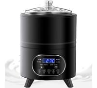 ZhlCrioxenic Yogurt Maker, Macchina per Yogurt E Vino di Riso Completamente Automatica, con Controllo di Tempo E Temperatura, per Yogurt Fatto in Casa, Aceto di Frutta E Vino di Riso Black-8L