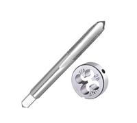 ZHLWei 1/4-20 1/4-24 1/4-28 1/4-32 1/4-36 1/4-40 Set di maschi e filiere Destro, maschi e filiere tonde in acciaio rapido