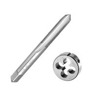 ZHLWei 1/4-20 1/4-24 1/4-28 1/4-32 1/4-36 1/4-40 Set di maschi e filiere Destro, maschi e filiere tonde in acciaio rapido