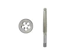 ZHLWei 1Set Set di Maschi e filiere trapezoidali Destra TR 8 10 12 14 16 18 20 22 24 X1.5 X2 X3 X4 Vite filettata TR Rubinetti Filettatura Filiera Tonda