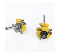 ZHLWei 2 Pezzi 6mm 1/4" Gambo Maschio e Femmina Fresa 3/4" Stock 3 Denti T-Shape tenone Fresa for Legno Utensili for la Lavorazione del Legno