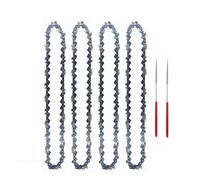 ZHLWei Set mini motosega in acciaio da 8 pollici Catene semi-scalpello con passo da 1/4" 47 maglie di trasmissione Catene con calibro .043" Parti for taglio del legno for sega elettrica