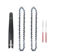 ZHLWei Set mini motosega in acciaio da 8 pollici Catene semi-scalpello con passo da 1/4" 47 maglie di trasmissione Catene con calibro .043" Parti for taglio del legno for sega elettrica