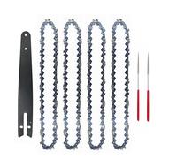 ZHLWei Set mini motosega in acciaio da 8 pollici Catene semi-scalpello con passo da 1/4" 47 maglie di trasmissione Catene con calibro .043" Parti for taglio del legno for sega elettrica