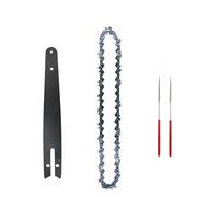 ZHLWei Set mini motosega in acciaio da 8 pollici Catene semi-scalpello con passo da 1/4" 47 maglie di trasmissione Catene con calibro .043" Parti for taglio del legno for sega elettrica