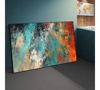 ZHMANLUCK Nuvole astratte Gfaffiti Art Opera d'arte di grandi dimensioni - Dipinti su tela Poster e stampe da parete Quadri d'arte moderna 80x160cm (32x63in) con cornice