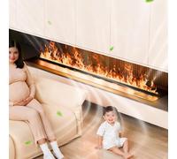 ZHNANDAMAI Camino a Vapore Acqueo Camino Elettrico Decorativo Pannello da 3 mm con Effetto Fuoco 3D Regolabile 9 Colori Telecomando Incorporato Basso Rumore Assenza di Riscaldamento per Casa