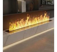 ZHNANDAMAI Camino a Vapore Acqueo con 9 Colori di Fiamma Regolabili, Camino Decorativo Elettrico con Effetto Fiamma Atomizzata 3D, Ultra Sottile, Controllo Telecomando, Atmosfera Festiva