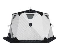 ZHNANDAMAI Ice Fishing Tents Insulated - 4 Sided Ice Fishing Shelter Ice House for 2-10 Persons, Portable Pop-Up Ice Shanty Shack with Stove Jack, Thickened Winter Fishing Hut