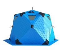 ZHNANDAMAI Ice Fishing Tents Insulated - 4 Sided Ice Fishing Shelter Ice House for 2-10 Persons, Portable Pop-Up Ice Shanty Shack with Stove Jack, Thickened Winter Fishing Hut