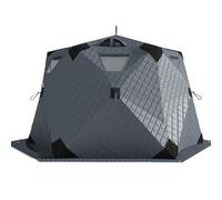 ZHNANDAMAI Ice Fishing Tents Insulated - 4 Sided Ice Fishing Shelter Ice House for 2-10 Persons, Portable Pop-Up Ice Shanty Shack with Stove Jack, Thickened Winter Fishing Hut