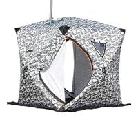 ZHNANDAMAI Portable Ice Fishing Tent for 3-4 Person, Insulated Ice Fishing Shelter Thermal, Ice House Ice Fishing Shanty with Carry Bag & Stove Jack, 1 Doors And Anchors for Low-Temp -22℉