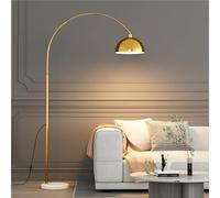 ZHNPJE Arc s, Lampada da Terra Alta Moderna, dimmerabile in Continuo Nero con Paralume Regolabile, Lampada da Lettura ad Arco sopra Il Divano per Camera da Letto, Ufficio, Sala NG, Oro