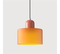 ZHNPJE Lampada a Sospensione Moderna Art Déco - Lampada a Sospensione Macaron per Soggiorno, Camera da Letto, Cucina, Ristorante e Bar (Arancione 3)