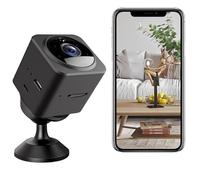 ZHODADA Telecamera Spia WiFi, HD 1080P Mini Spia Telecamera di Sorveglianza Mini Telecamera Videocamera Senza Fili Spy Cam con Visione Notturna Rilevamento di Movimento di Audio Bidirezionale