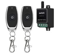 ZHOFONET DC 12V 1CH interruttore con telecomando, relè Interruttore controllo RF remoto wireless 328ft lungo raggio per Porta garage/Cancello elettrico/Sicurezza