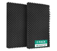 ZHOJEREL 5,1 x 122,2 x 61 cm, cotone insonorizzante ecologico per studi di registrazione, silenziatori e cotone speciale insonorizzante per sale da canto (nero, 61 cm, confezione da 2)