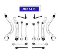 ZHONGJIA Kit Braccio di Controllo in Lega di Alluminio Inferiore Anteriore Posteriore Superiore for componenti delle sospensioni C5 C6 C7 B5 B8 B9 Compatibile con A4 A6 A8 Q7(Audi A4 B9)