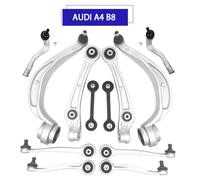 ZHONGJIA Kit Braccio di Controllo in Lega di Alluminio Inferiore Anteriore Posteriore Superiore for componenti delle sospensioni C5 C6 C7 B5 B8 B9 Compatibile con A4 A6 A8 Q7(Audi A4 B8)