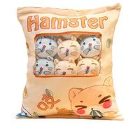 Zhongkaihua, 1 cuscino a forma di busta di snack con all’interno mini orsacchiotti di peluche in stile Kawaii, per ragazzi