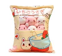 Zhongkaihua, 1 cuscino a forma di busta di snack con all’interno mini orsacchiotti di peluche in stile Kawaii, per ragazzi