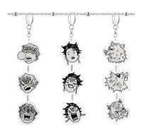 Zhongkaihua 3PCS Kimetsu No Yaiba Portachiavi Anime Kamado Tanjiro/Hashibira Inosuke/Agatsuma Zen'itsu Mini Portachiavi per Auto Bike Bag Zaino Cosplay Regali