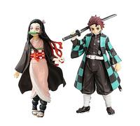 Zhongkaihua Agatsuma Zen'itsu Kamado Nezuko Anime Action Figure Collection Model Statue Scrivania Collectible Ornaments Desktop Fan Gifts misura 16 cm