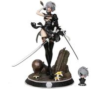 Zhongkaihua Anime Game Girl Figure Automata 2B YoRHa No.2 Tipo B Statuetta d'azione Testa intercambiabile Statua in PVC 15 cm Yorha 2B Posizione in piedi Modello Ornamenti da collezione