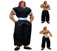 Zhongkaihua Anime Hanma Yujiro Action Figure Comune Accessori mobili e Mani Modelli Viso e Mani Battle Damage Edition Statue, 19 cm