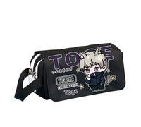 Zhongkaihua Anime JJK Gojo Satoru Itadori Yuji stampato astuccio grande capacità per studenti scatola per il rientro a scuola stagione, Nero Tipo 4, 20 x 10 x 8 cm, Astuccio