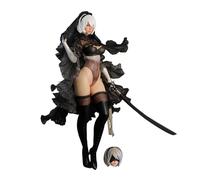 Zhongkaihua Automata 2B Figura d'Azione con Testa Intercambiabile e Spada Rimovibile Statua 32cm Yorha 2B Figura in Abito da Sposa Nero Edizione PVC Ornamenti