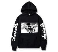 Zhongkaihua BAKI Hanma Baki Yuujirou Hanma Anime, felpa con cappuccio, per adulti, adolescenti, anime con tasche, regalo caldo per studenti e amanti, Tipo: 2, L