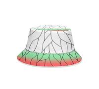Zhongkaihua Cappello da pescatore con stampa anime, Shinobu/Tanjiro/Nezuko/Rengoku Kimetsu no Yaiba Merch, cappello da pescatore con stampa anime, cappello da sole, estivo, viaggio, spiaggia