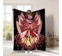 Zhongkaihua - Coperta a tema Hazbin Hotel Charlie Morningstar, coperta in flanella morbida e soffice con stampa anime Vaggie, coperta per il riposo, la biancheria da letto, coperta da viaggio, regalo