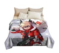 Zhongkaihua Coperta a tema MHA Midoriya Lzuku Bakugo Katsuki con stampa anime, morbida coperta in flanella, coperta per riposo, per Natale, regalo per la casa