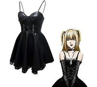 Zhongkaihua Costume cosplay anime giapponese Death Note Anime Personaggio Misa Amane, uniforme scolastica in similpelle Sexy Tube Top nero Fancy Dress per Halloween Carnevale (Misa Amane, XS)